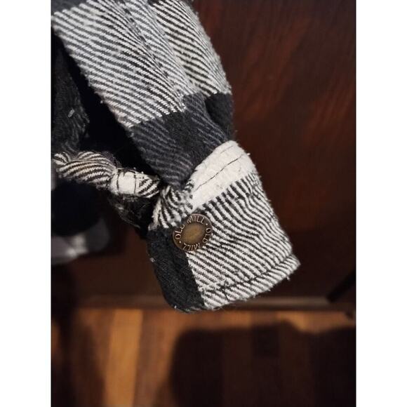 Old Mill Shirt Jacket Shacket Hoodie Sweatshirt Flannel Mens M Quilt Zip Grunge - Picture 6 of 6